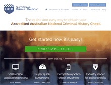 Tablet Screenshot of nationalcrimecheck.com.au